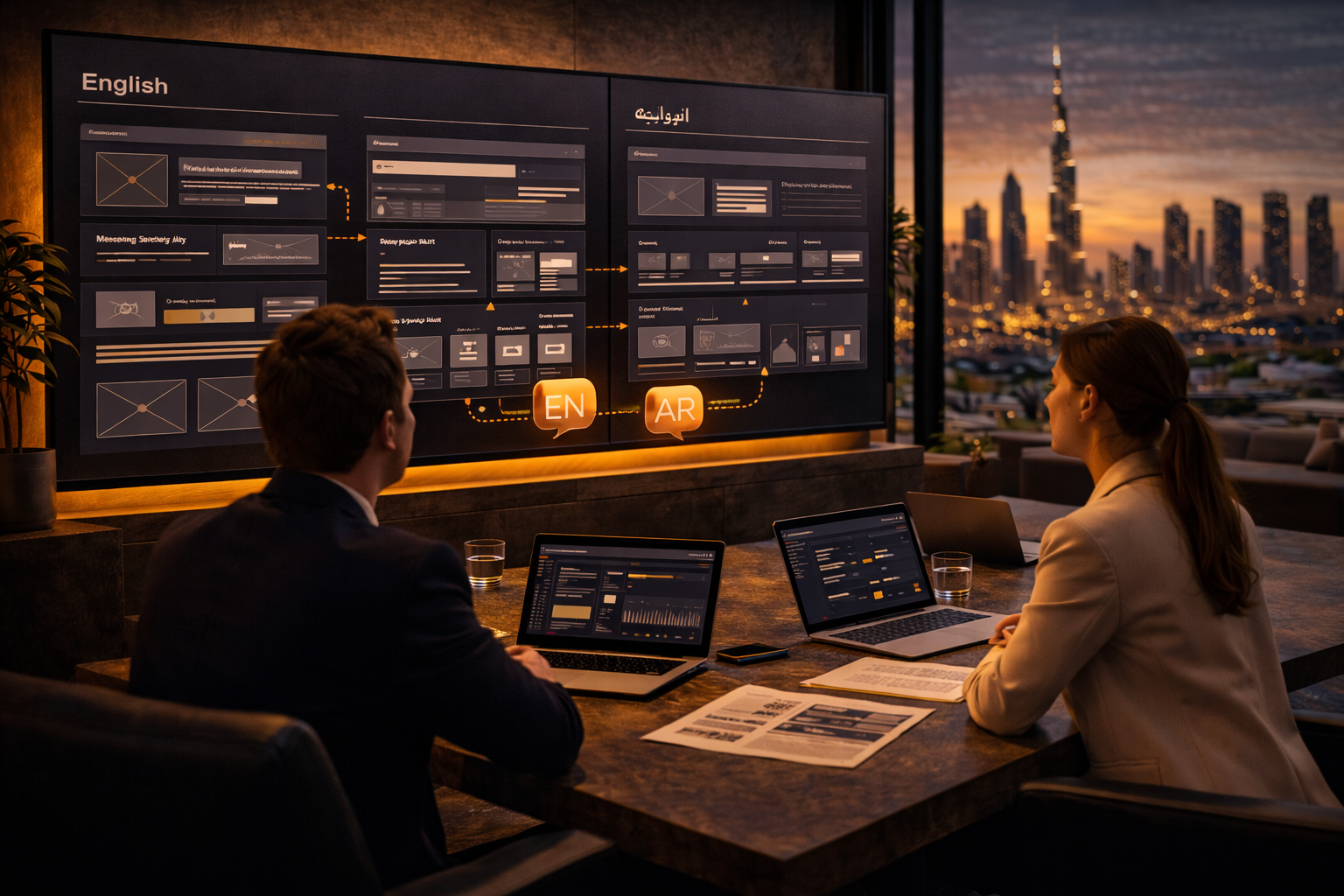 المحتوى الإنجليزي والعربي في دبي: لماذا تتفوّق التوطين الحقيقي على الترجمة 1:1